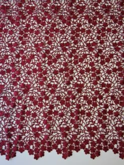 Wine Guipure Lace - Ebba -Bridal Fabric Shop wine guipure lace ebba